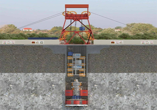 垂直盾構(gòu)機豎井施工測距換能器